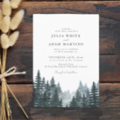 Faire-Part de Mariage Pins Forêt d'Hiver