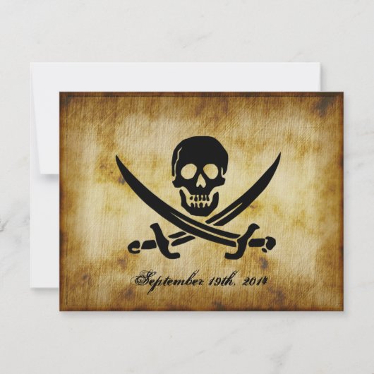 Faire-part de mariage pirate (Devant)