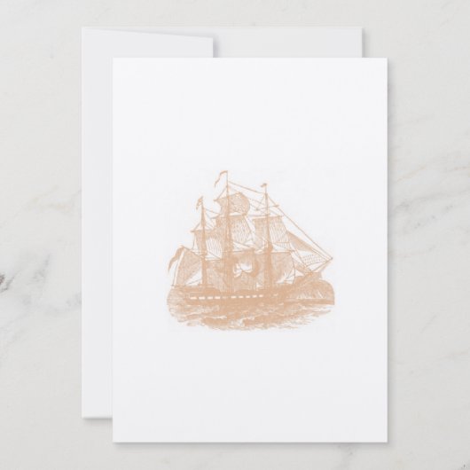 Faire-part de mariage pirate (Dos)