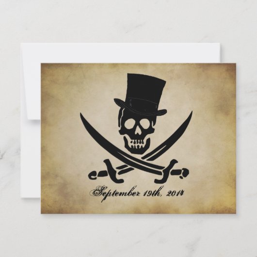 Faire-part de mariage pirate (Devant)