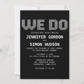 Faire-part de mariage Pixel 'We Do' (Devant)