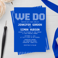 Faire-part de mariage Pixel 'We Do'