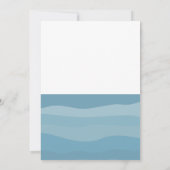 Faire-part de mariage plage aquarelle bleue (Dos)