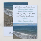Faire-part de mariage Plage et Vagues de l'Océan (Devant / Derrière)