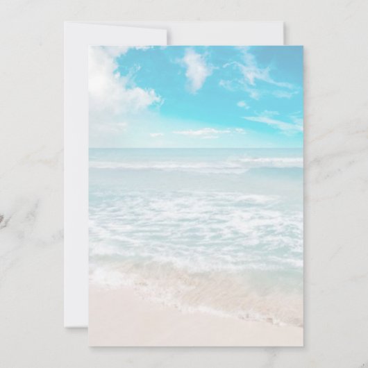 Faire-part de mariage | Plage moderne de Monogram (Dos)