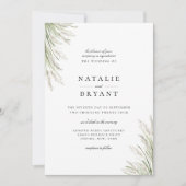 Faire-part de mariage Plage Pampas Grasse (Devant)