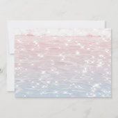 Faire-part de mariage Plage Rose aux Eaux Étincela (Dos)