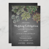 Faire-part de mariage Plante de l'art de Chalk (Devant / Derrière)