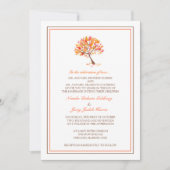 Faire-part de mariage plat de l'arbre d'automne (Devant)