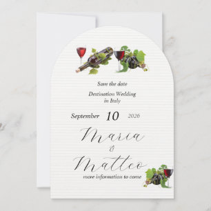 Faire-part de mariage plat de mariage de destinati