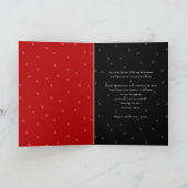 Faire-part de mariage plié dans les Coeurs rouges (Intérieur)