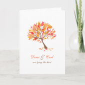 Faire-part de mariage plié par arbre de thème (Devant)