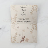 Faire-part de mariage pliée (Intérieur)