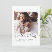 Faire-part de mariage plus intime avec photo (Debout devant)
