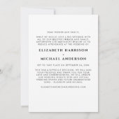 Faire-part de mariage plus intime et à taille rédu (Dos)