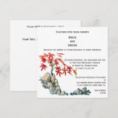 Faire-part de mariage PMACarlson Red Maple Bonsai (Devant / Derrière)
