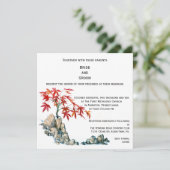 Faire-part de mariage PMACarlson Red Maple Bonsai (Debout devant)