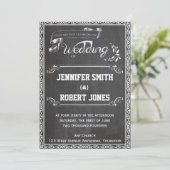 Faire-part de mariage Poch Chalkboard (Debout devant)