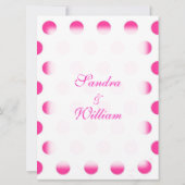 Faire-part de mariage point Polka rose (Dos)