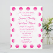 Faire-part de mariage point Polka rose (Debout devant)