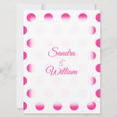 Faire-part de mariage point Polka rose (Dos)