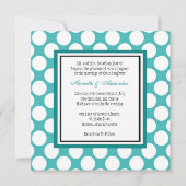 Faire-part de mariage POKA turquoise (Devant)