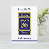 Faire-part de mariage policier (Debout devant)