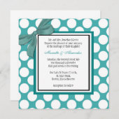 Faire-part de mariage Polka Dot Turquoise (Devant / Derrière)
