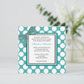 Faire-part de mariage Polka Dot Turquoise (Debout devant)