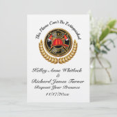 Faire-part de mariage pompier (Debout devant)