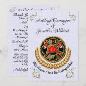 Faire-part de mariage pompier (Devant / Derrière)