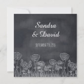 Faire-part de mariage Populaire Chalkboard (Dos)