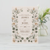 Faire-part de mariage populaire de Boho moderne (Debout devant)