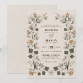 Faire-part de mariage populaire de Boho moderne (Devant / Derrière)
