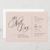 Faire-part de mariage Post bloc ligne de script mo (Devant / Derrière)