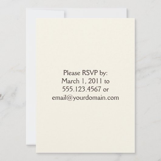 Faire-part de mariage postal Empreinte de léopard (Dos)