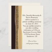 Faire-part de mariage postal Empreinte de léopard (Devant / Derrière)