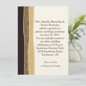 Faire-part de mariage postal Empreinte de léopard (Debout devant)