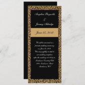Faire-part de mariage postal Empreinte de léopard (Devant / Derrière)