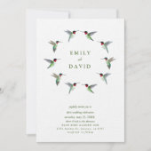 Faire-part de mariage pour colibris (Devant)