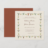 Faire-part de mariage pour colibris (Devant / Derrière)