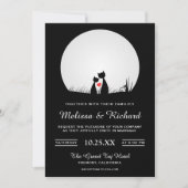 Faire-part de mariage pour couple de chats mignons (Devant)