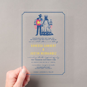Faire-part de mariage pour couple du Colorado avec