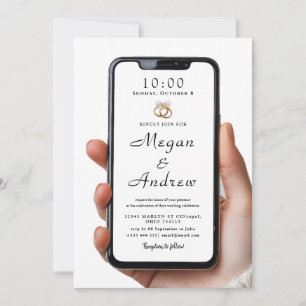 Faire-part de mariage pour écran de verrouillage d