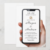 Faire-part de mariage pour écran de verrouillage d (Devant / Derrière)