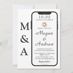 Faire-part de mariage pour écran de verrouillage d