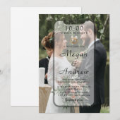 Faire-part de mariage pour écran de verrouillage d (Devant / Derrière)