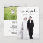 Faire-part de mariage pour fiançailles en fuite (Devant / Derrière)