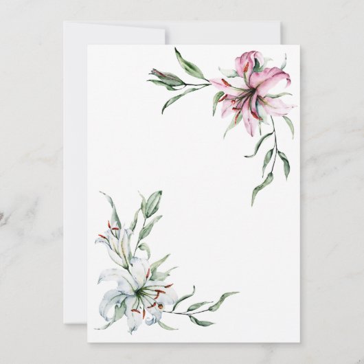 Faire-part de mariage pour Friend, Floral Mariage (Dos)