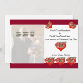 Faire-part de mariage pour la Saint-Valentin à Las (Devant / Derrière)